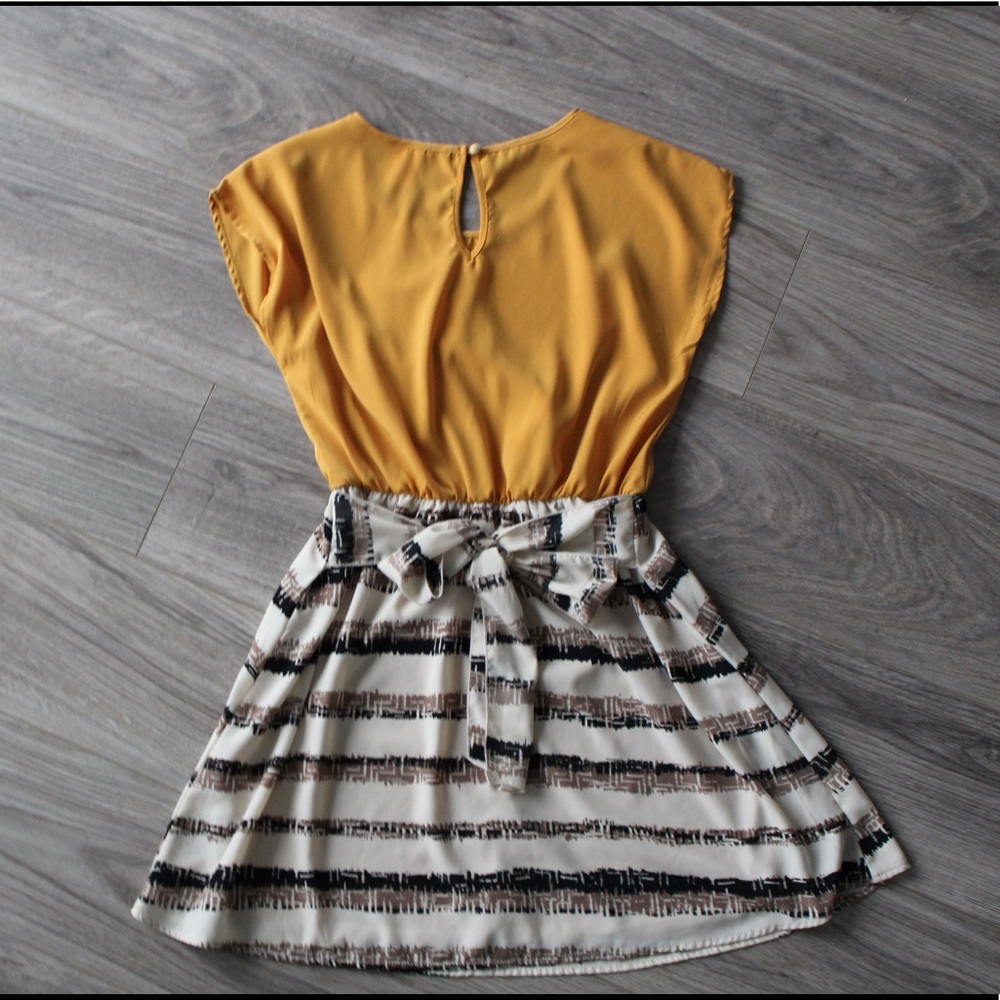 MUSTARD TOP DRESS - Picture 6 of 8